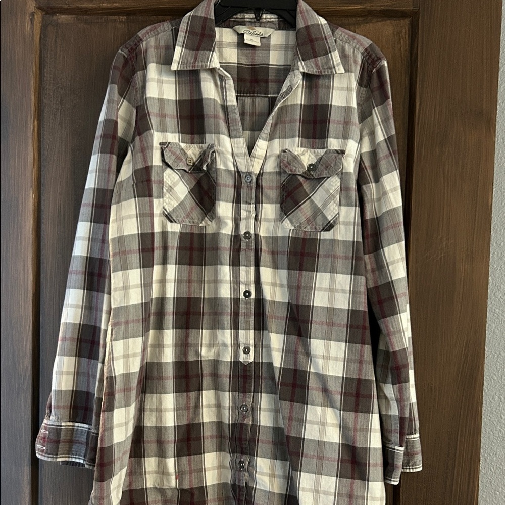 Plaid Button-Up Shirt